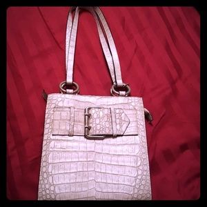 Tosca Blu White Leather Handbag